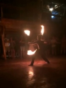 Fire Show at Lazy Mon